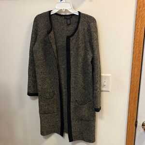 Grace Women's Black and Tan Sweater Cardigan